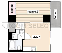 中京第3ビル 5階1LDKの間取り