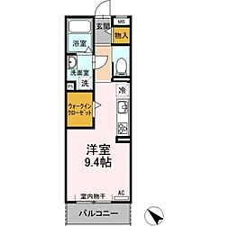 グランドール　千種 3階ワンルームの間取り