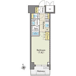 アデグランツ上前津 4階1Kの間取り