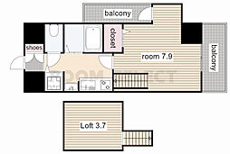 プレサンス名古屋駅前アクシス 10階1Kの間取り