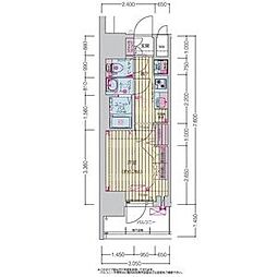 プレサンス上前津ディアシス 5階1Kの間取り