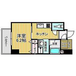 セレニティー東山公園 5階1Kの間取り