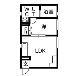 LeGioie(レジョイエ)ささしまライブ駅2 3階1LDKの間取り