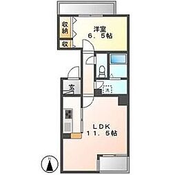 CASABIANCA 5階1LDKの間取り