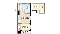 ハーモニーテラス大喜町 2階1SLDKの間取り