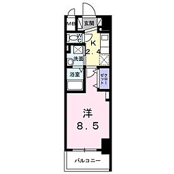 Ｂｒｉｇｈｔ　Ｇａｔｅ　名古屋 14階1Kの間取り