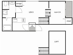 Philosophy 1階1LDKの間取り
