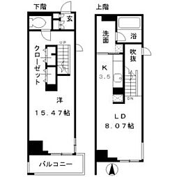 レジディア東桜II 9階1LDKの間取り