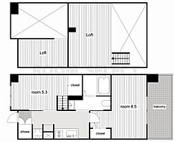 エステムコート名古屋駅前CORE 8階2Kの間取り