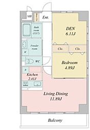 GRANDUKE松原 5階1SLDKの間取り