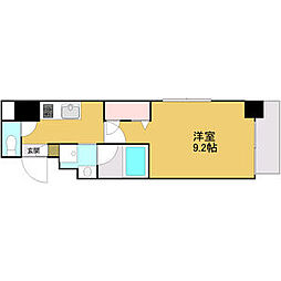 RAFFLE CHIHAYA 2階1Kの間取り