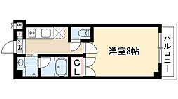 シティライフ池下北 3階1Kの間取り