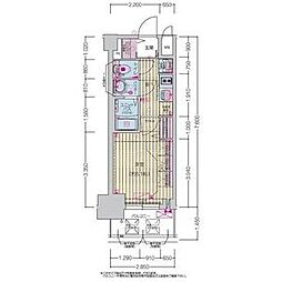 プレサンス上前津ディアシス 6階1Kの間取り