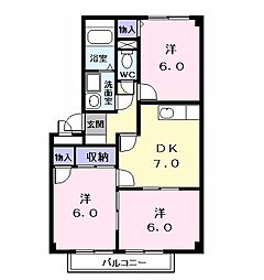 間取図画像 3DK