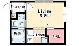 MODULOR社台 4階1Kの間取り