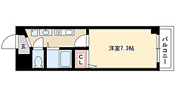 サウスパーク泉 1Kの間取図画像