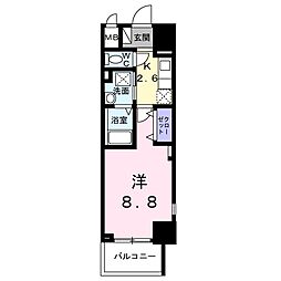 Ｂｒｉｇｈｔ　Ｇａｔｅ　名古屋 11階1Kの間取り