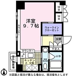 KDXレジデンス東桜I 4階ワンルームの間取り