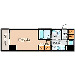 グランルージュ栄 II 4階1Kの間取り