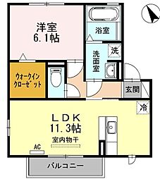 間取図画像 1LDK