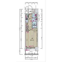 プレサンス鶴舞公園セラヴィ 4階1Kの間取り