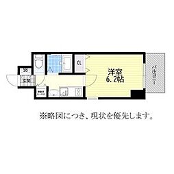 プレサンス泉シティアーク 2階1Kの間取り