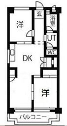 マンション光 A 3階2LDKの間取り