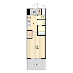 パークフラッツ金山 11階1Kの間取り
