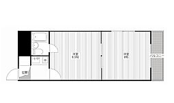 東和マンション広小路 8階2Kの間取り