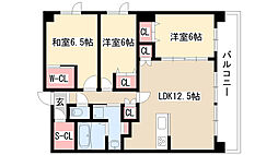 グランドゥール覚王山大島 2階3LDKの間取り