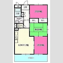 エスポワール 2階3LDKの間取り