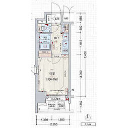 プレサンス大須観音駅前サクシード 12階1Kの間取り