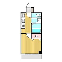 リアライズ沢下町II 4階1Kの間取り