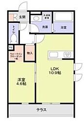 守山区守山三丁目新築計画A棟(西) 102 1階1LDKの間取り