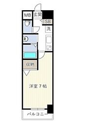 フローライト上前津 1階1Kの間取り