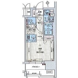 プレサンス鶴舞公園ウィズ 12階1Kの間取り
