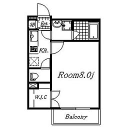 タウンライフ今池駅前 4階1Kの間取り