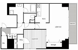 セイワパレス丸の内駅前 13階1LDKの間取り