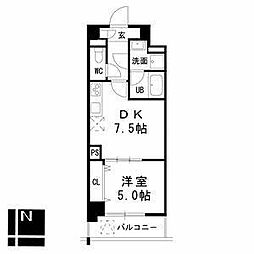 プレスティ則武 8階1DKの間取り