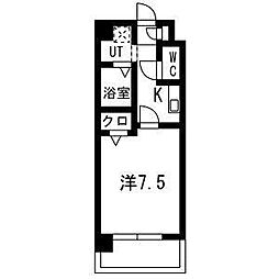 Merci 2階1Kの間取り
