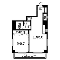 サン・マルノウチビル 7階1LDKの間取り