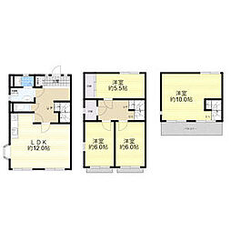 霞ヶ丘一丁目貸家 1階4LDKの間取り