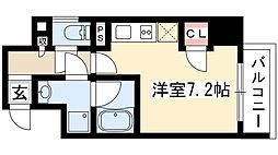 スクエアアパートメント ワンルームの間取図画像