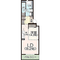 間取図画像 1LDK