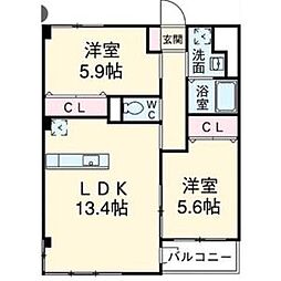 間取図画像 2LDK