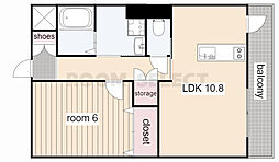 ディアコート7 1LDKの間取図画像