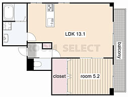 間取図画像 1LDK