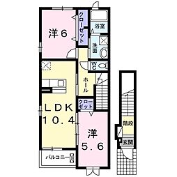 プリムローズ 2LDKの間取図画像