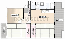 エストゥペンダ 3DKの間取図画像