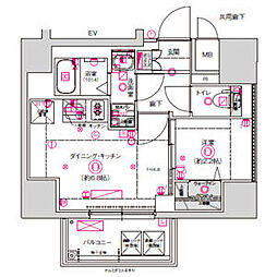 CREST TAPP東別院 1DKの間取図画像